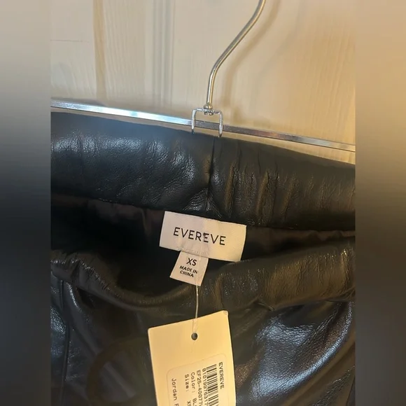 Evereve Jordan Faux Leather Wide Leg Pant – Black, Size XS (NWT) - Picture 8 of 12